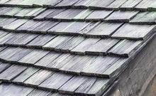 Load image into Gallery viewer, Marley cedar shakes installed vertically on a ride at alton towers