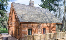 Load image into Gallery viewer, Shingles installed on a log cabin
