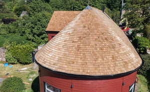 Marley cedar shingles installed on roof of property