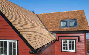 Marley cedar shingles installed on the roof of a property